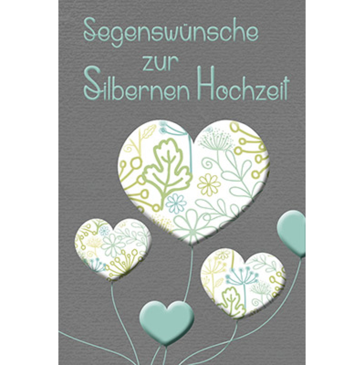 Faltkarte »Segenswünsche zur Silbernen Hochzeit« von Kawohl-Verlag