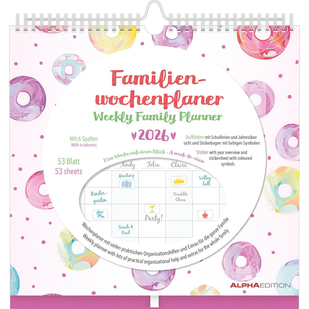 Familien Wochenkalender Dots 2026 - Familien-Timer - Termin-Planer - Kinder-Kale... Familien Wochenkalender Dots 2026 - Familien-Timer - Termin-Planer - Kinder-Kale... von Neumann Verlage GmbH & Co