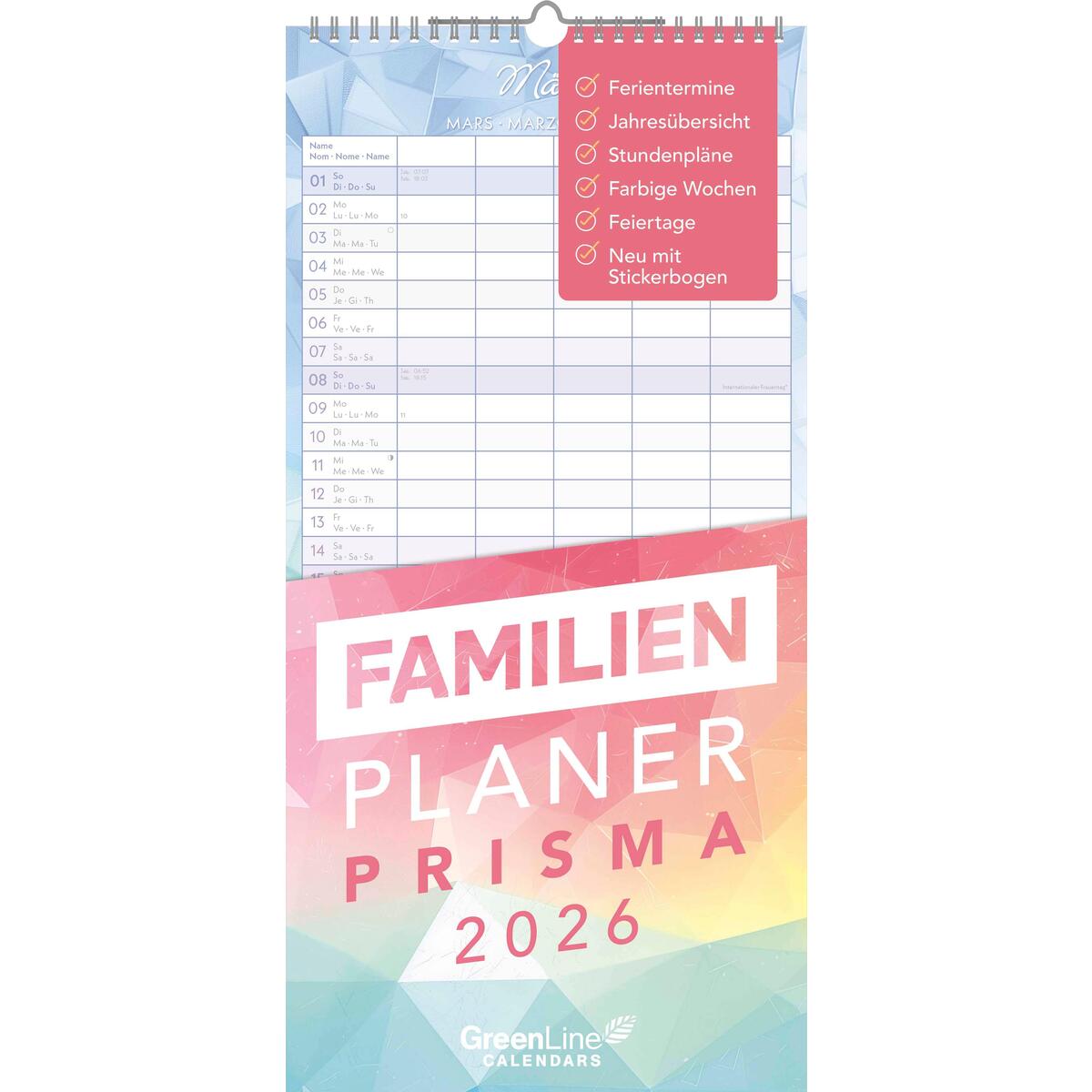 Familienplaner Prisma - mit 5 Spalten Familienplaner Prisma - mit 5 Spalten von Neumann Verlage GmbH & Co