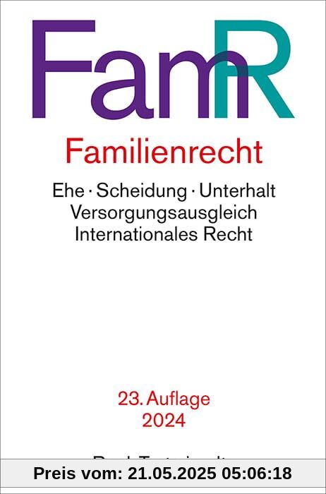 Familienrecht: Rechtsstand: 1. Januar 2024 (Beck-Texte im dtv)