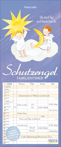 Familientimer Schutzengel 2026: Familienplaner - 4 große Spalten mit viel Platz. Hochwertiger Familienkalender mit netten Sprüchen, Ferienterminen und Vorschau bis März 2027. 19 x 46 cm. Familientimer Schutzengel 2026: Familienplaner - 4 große Spalten mit viel Platz. Hochwertiger Familienkalender mit netten Sprüchen, Ferienterminen und Vorschau bis März 2027. 19 x 46 cm. von Korsch Verlag