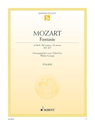 Fantasie d-Moll: KV 397. Klavier. (Edition Schott Einzelausgabe)