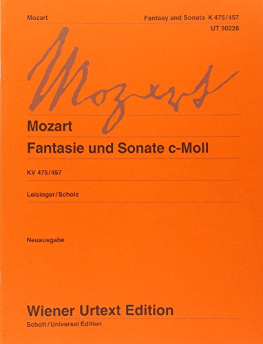 Fantasie und Sonate c-Moll: mit den früheren Fassungen des Adagio nach dem Autograf. Nach Autograph, Originalausgabe und weiteren frühen Quellen. KV 475/457. Klavier. (Wiener Urtext Edition)
