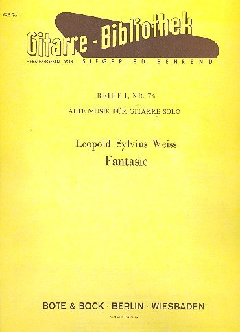 Fantasie: Nr. 74. Gitarre. (Gitarre-Bibliothek, Nr. 74) von Bote & Bock