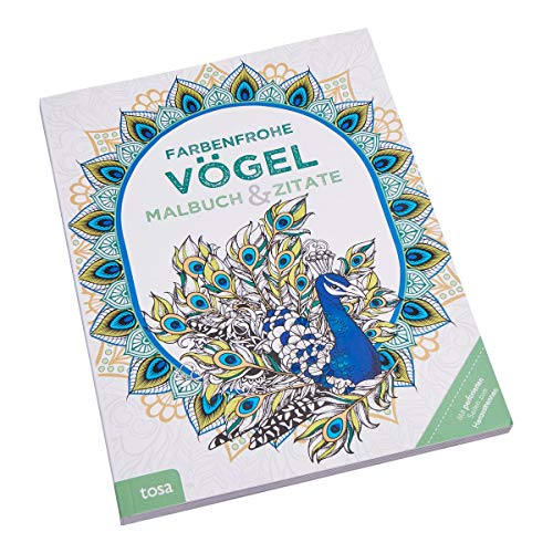 Farbenfrohe Vögel: Malbuch & Zitate