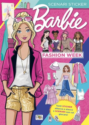 Fashion week. Barbie. Scenari sticker. Ediz. a colori von Pon Pon Edizioni