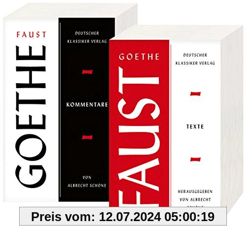 Faust: Zwei Teilbände. Texte und Kommentare (Deutscher Klassiker Verlag im Taschenbuch)