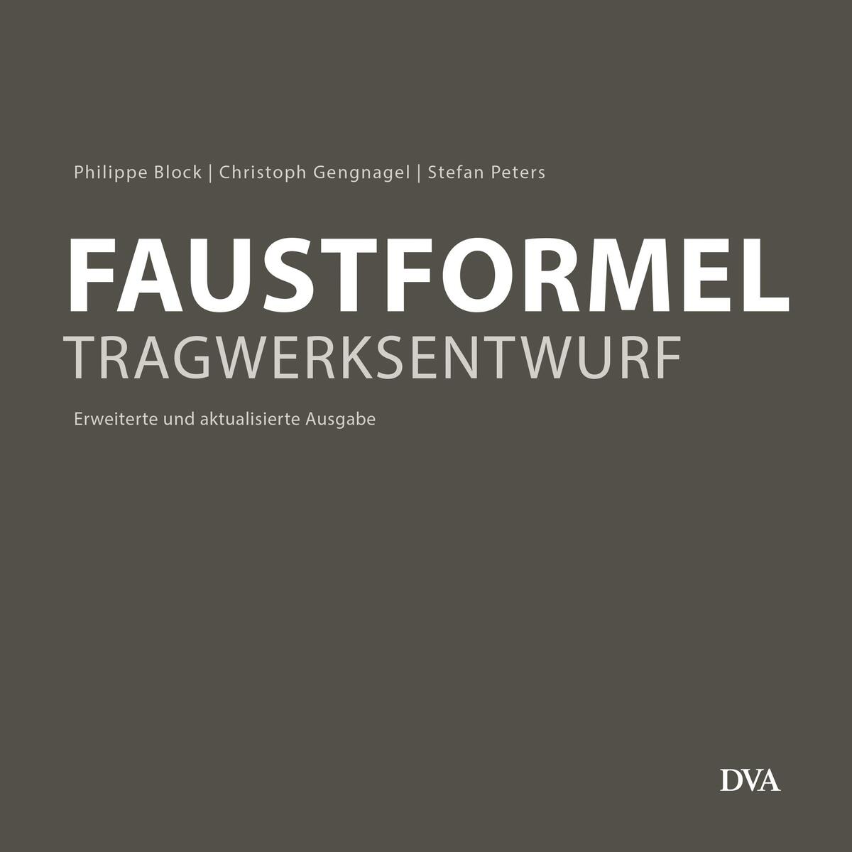 Faustformel Tragwerksentwurf von DVA Dt.Verlags-Anstalt