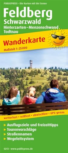 Feldberg, Schwarzwald: Wanderkarte mit Ausflugszielen, Einkehr- & Freizeittipps, Straßennamen, wetterfest, reißfest, abwischbar, GPS-genau. 1:25000 (Wanderkarte: WK)