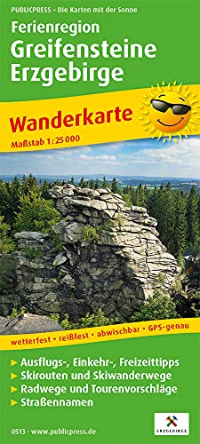 Ferienregion Greifensteine Erzgebirge: Wanderkarte mit Ausflugszielen, Einkehr- & Freizeittipps, wetterfest, reißfest, abwischbar, GPS-genau. 1:25000 (Wanderkarte: WK) von Freytag-Berndt und ARTARIA