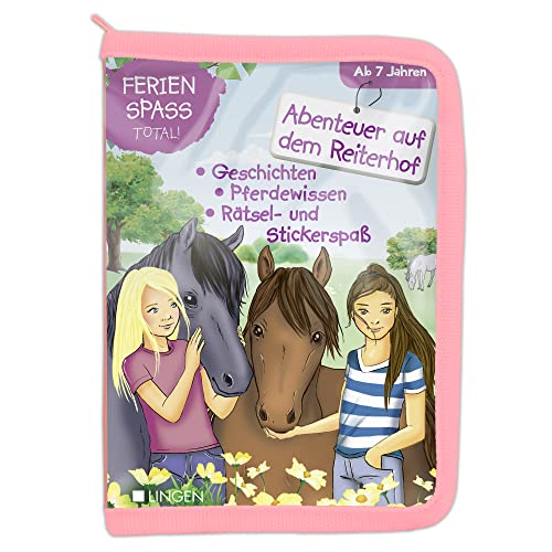 Ferienspaß total! - Abenteuer auf dem Reiterhof: Geschichten, Pferdewissen, Rätsel- und Stickerspaß in einem Set für Kinder ab 7 Jahren Ferienspaß total! - Abenteuer auf dem Reiterhof: Geschichten, Pferdewissen, Rätsel- und Stickerspaß in einem Set für Kinder ab 7 Jahren von LINGEN