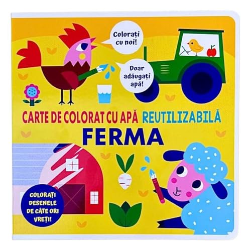 Ferma. Carte De Colorat Cu Apa, Reutilizabila