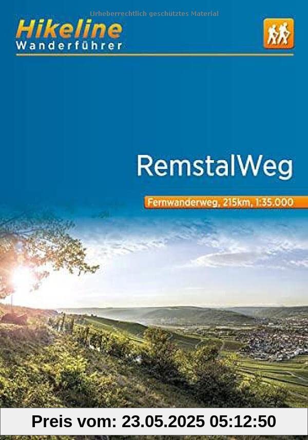 Fernwanderweg RemstalWeg: 1:35.000, 215 km, GPS-Tracks Download, Live-Update (Hikeline /Wanderführer)