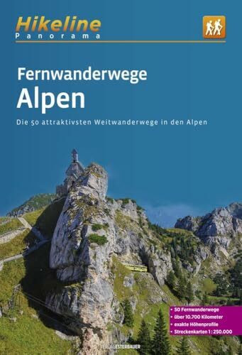Fernwanderwege Alpen: Die attraktivsten Fernwanderwege der Alpen, über 10.700 Kilometer, exakt...
