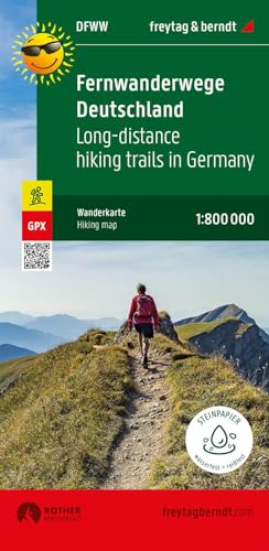 Fernwanderwege Deutschland, Weitwanderkarte 1:800.000, freytag & berndt (freytag & berndt Wander-Rad-Freizeitkarten)