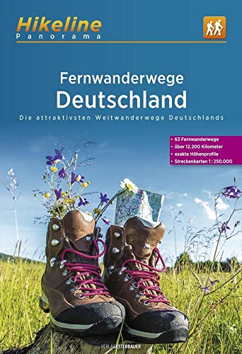 Fernwanderwege Deutschland: Die attraktivsten Weitwanderwege Deutschlands 63 Fernwanderwege, über 12.200 Kilometer, exakte Höhenprofile, Streckenkarten 1:250.000 (bikeline Panorama) von Esterbauer