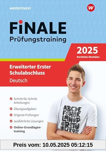 FiNALE Prüfungstraining Erweiterter Erster Schulabschluss Nordrhein-Westfalen: Deutsch 2025 Arbeitsbuch mit Lösungsheft