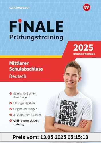 FiNALE - Prüfungstraining Mittlerer Schulabschluss Nordrhein-Westfalen: Deutsch 2025 Arbeitsbuch mit Lösungsheft