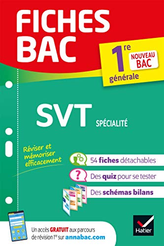 Fiches bac SVT 1re générale (spécialité): nouveau programme de Première