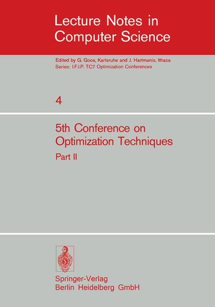 Fifth Conference on Optimization Techniques. Rome 1973 von Springer Berlin Heidelberg