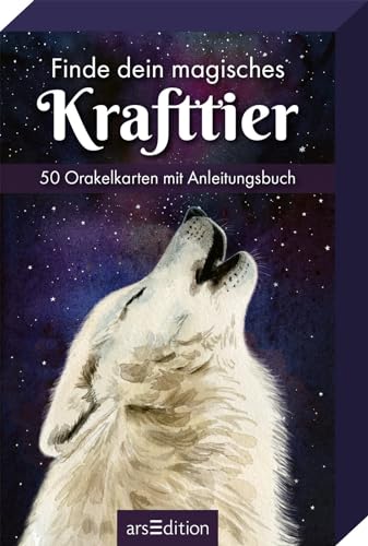 Finde dein magisches Krafttier: 50 Orakelkarten mit Anleitungsbuch | Wunderschön iIllustrierte, spirituelle Krafttierkarten von arsEdition