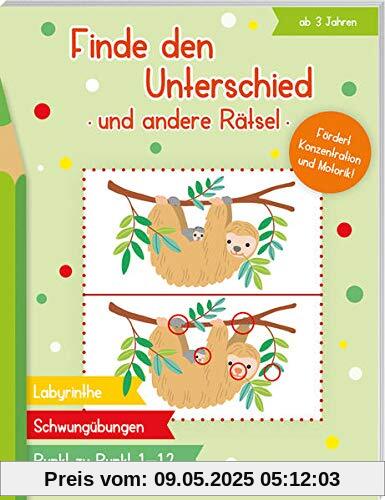 Finde den Unterschied und andere Rätsel: Rätselspaß für Kinder ab 3 Jahren (Rätsel, Spaß, Spiele)