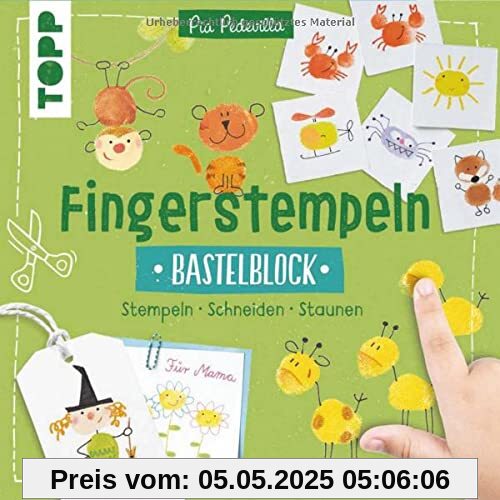 Fingerstempeln. Bastelblock