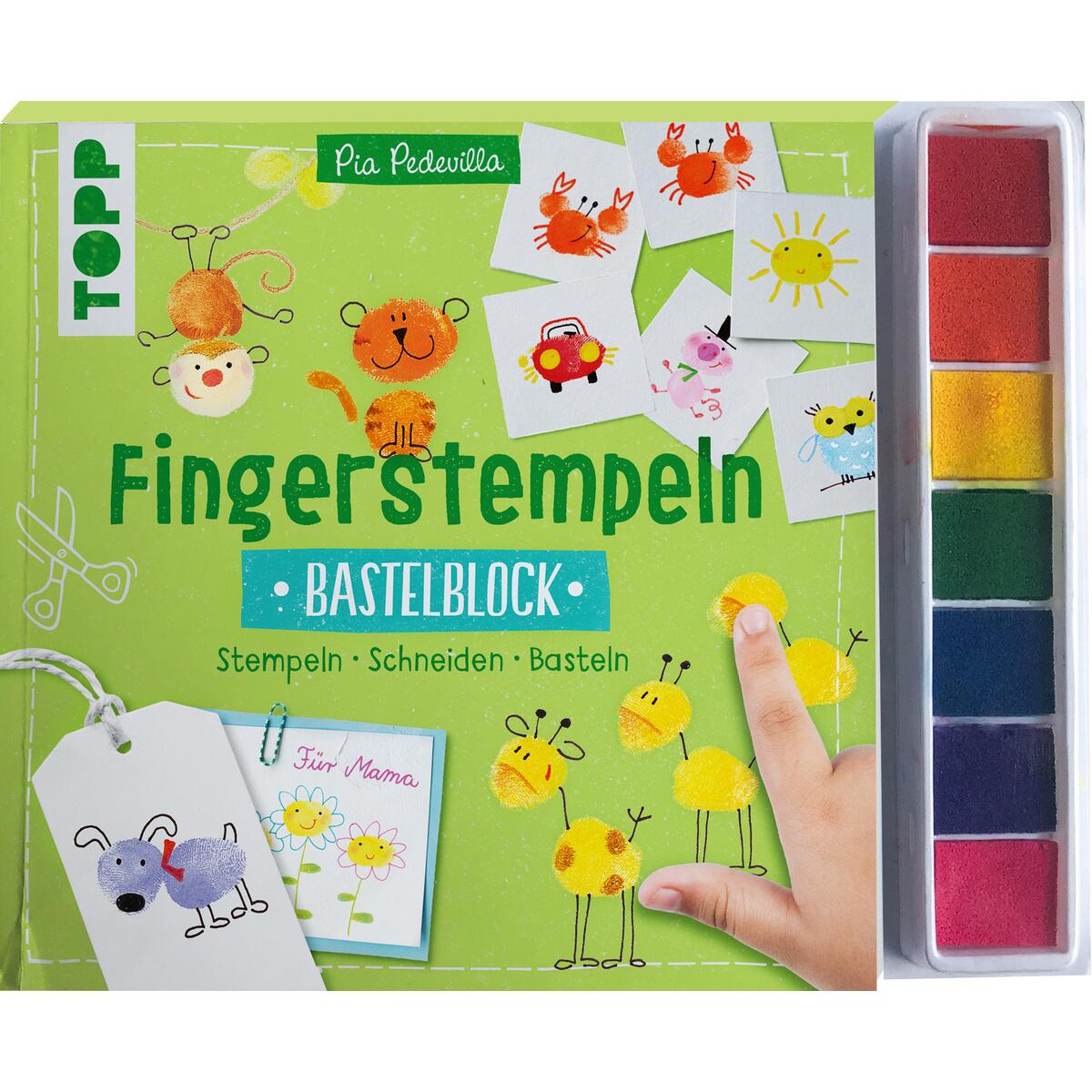 Fingerstempeln. Bastelblock mit Stempelfarbe Fingerstempeln. Bastelblock mit Stempelfarbe von Frech Verlag GmbH