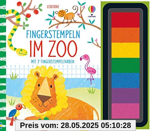 Fingerstempeln: Im Zoo: mit 7 Stempelfarben – kreative Beschäftigung ab 6 Jahren (Fingerstempeln-Reihe)