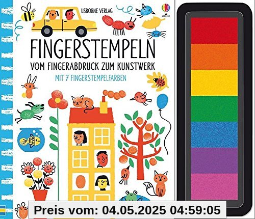 Fingerstempeln:  Vom Fingerabdruck zum Kunstwerk: mit 7 Fingerstempelfarben