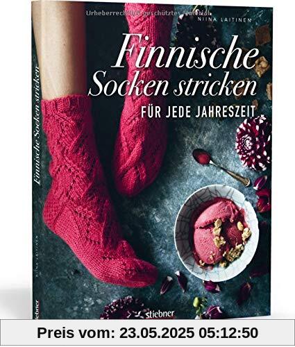 Finnische Socken stricken für jede Jahreszeit. Von dünnen Strümpfen bis Wintersocken: Sockenmode im skandinavischen Design. Kreative Strickmuster für Strickanfänger und Fortgeschrittene.