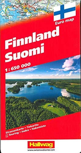 Finnland Suomi Strassenkarte 1:650 000: Road Map, doppelseitig (Hallwag Strassenkarten) von Hallwag Karten Verlag