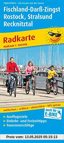 Fischland-Darß-Zingst, Rostock, Stralsund, Recknitztal: Radkarte mit Ausflugszielen, Einkehr- & Freizeittipps, wetterfest, reissfest, abwischbar, GPS-genau. 1:100000 (Radkarte / RK)