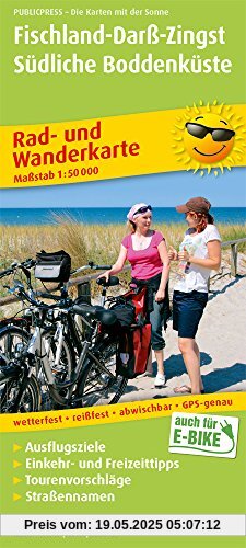 Fischland - Darß - Zingst: Rad- und Wanderkarte mit Ausflugszielen, Einkehr- & Freizeittipps, wetterfest, reissfest, abwischbar, GPS-genau. 1:50000 (Rad- und Wanderkarte / RuWK)