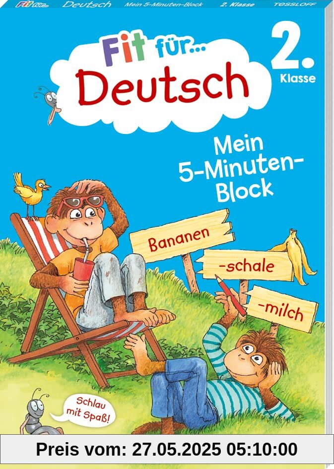 Fit für Deutsch 2. Klasse. Mein 5-Minuten-Block: Richtig schreiben, Sprache untersuchen, lesen (Fit für die Schule Mein 5-Minuten-Block)