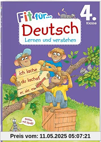 Fit für Deutsch 4. Klasse. Lernen und verstehen: Silbentrennung, Zeichensetzung, Rechtschreibung und Grammatik verstehen und wiederholen. Am Lehrplan orientiert. Mit Lösungsheft und Stickerbogen