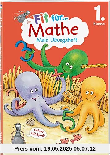 Fit für Mathe 1. Klasse. Mein Übungsheft: Rechnen bis 20, Sachaufgaben und Geometrie wiederholen und üben. Am Lehrplan orientiert. Mit Lösungsheft und Stickerbogen (Fit für die Schule 1. Klasse)