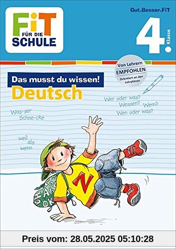 Fit für die Schule: Das musst du  wissen! Deutsch 4. Klasse