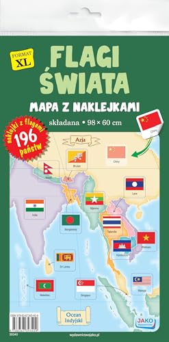 Flagi świata Mapa z naklejkami von Jako