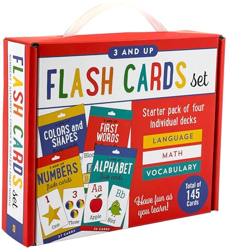 Flash Cards Set: Alphabet, Colors & Shapes, First Words, and Numbers Four Pack Set von Peter Pauper Press