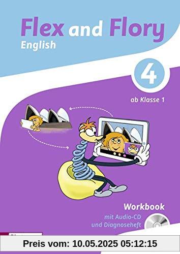 Flex and Flory 1-4: Workbook 4 mit Schüler-Audio-CD und Diagnoseheft