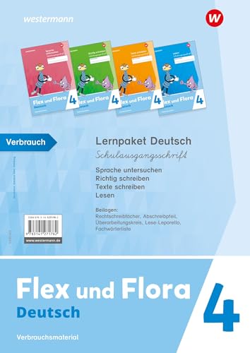 Flex und Flora - Ausgabe 2021: Lernpaket Deutsch 4 (Schulausgangsschrift) Verbrauchsmaterial
