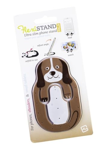 Flexistand Animal Hund - superflacher Aufsteller für Smartphones und Mini-Tablets, Handyhalter: Ideal zum Filme schauen und lesen - für zuhause und unterwegs