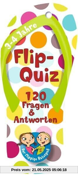Flip-Quiz: 120 Fragen und Antworten auf 52 Karten: Der flippige Ratespaß für Kinder ab 3 - 4 Jahren