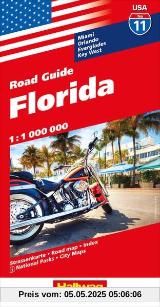 Florida Nr. 11 USA Road Guide 1:1 Mio. (Hallwag Strassenkarten)