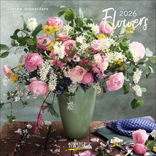 Flowers 2026: Broschürenkalender mit Ferienterminen. Blumen-Vielfalt. 30 x 30 cm - Wandkalender von Korsch Verlag