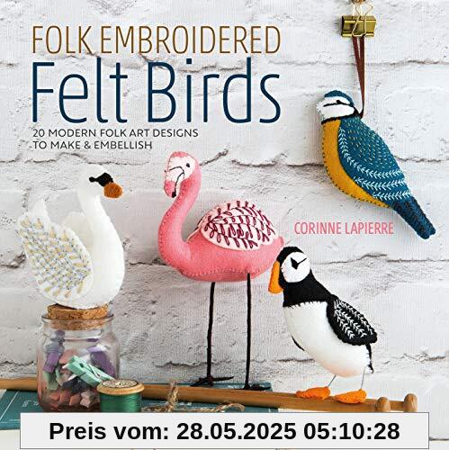 Folk Embroidered Felt Birds