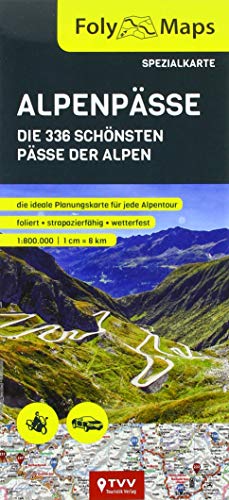 Touristik-Verlag Vellmar FolyMaps Alpenpässe Spezialkarte: 1:800 000