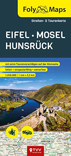 FolyMaps Eifel Mosel Hunsrück 1:250 000: Straßen- und Tourenkarte