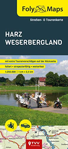FolyMaps Harz Weserbergland 1:250 000: Straßen- und Tourenkarte